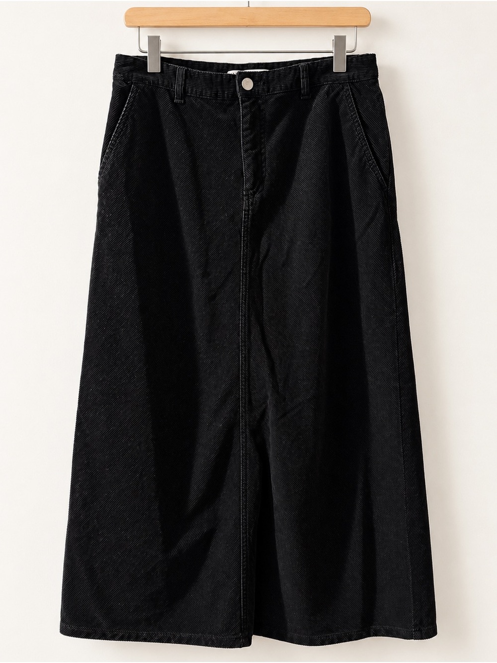 Tommy Hilfiger Black Corduroy Maxi Skirt Size 8